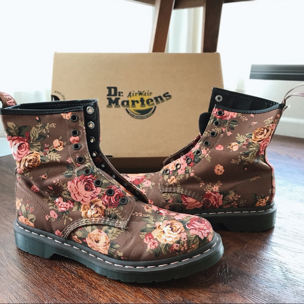 Dr. Martens Canvas Floral Boot 9